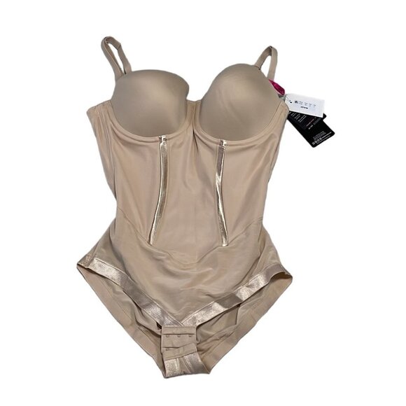 Maidenform Bodysuit Shapewear NWT Tan Firm Control All Over Solutions Size 40C - Picture 4 of 17